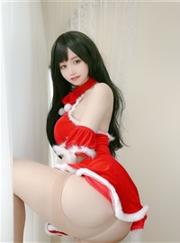 Chiyo Ogura w - Red Christmas Gift Dress(2)